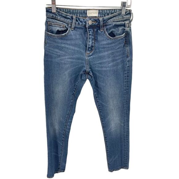Gilded Intent Denim - Gilded Intent Womens High Rise Skinny Jeans Distressed Stretch Blue Size 27x30